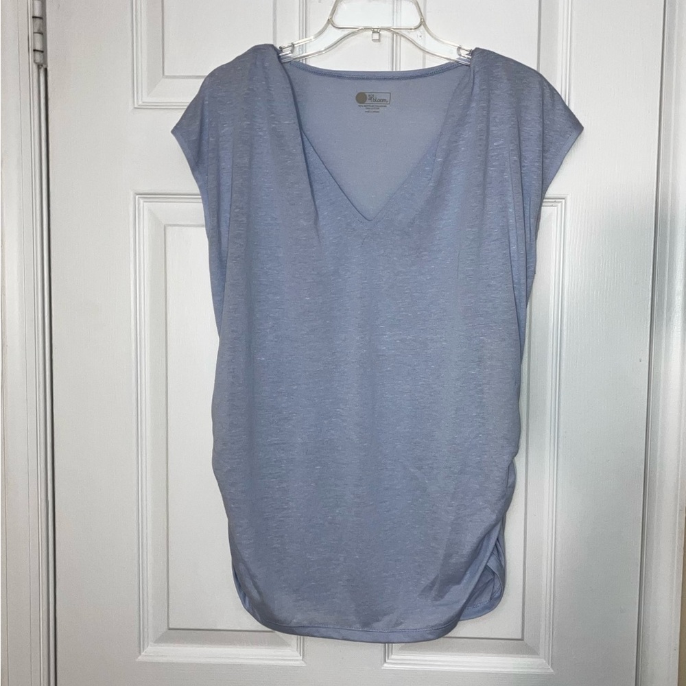 V-Neck Yoga Top - Women's L, Blue